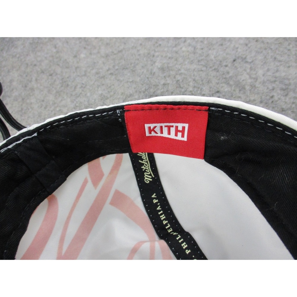 KITH Hat Cap Strap Back Mens White Red Coca Cola Mitchell Ness Panel Nylon - Picture 13 of 16